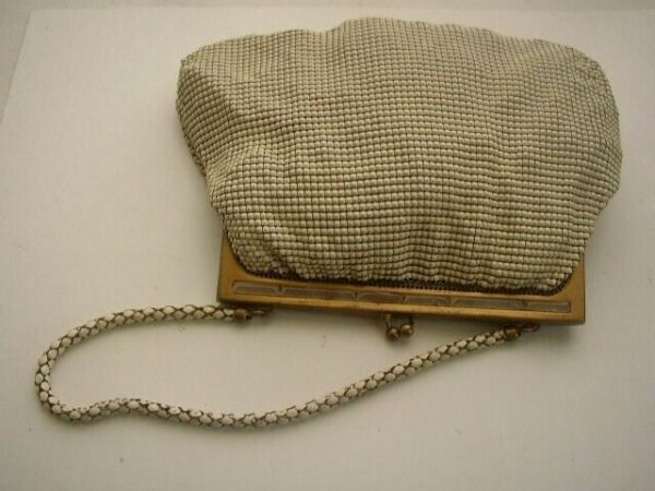 Vintage, Whiting Davis, White Mesh Purse or Handbag