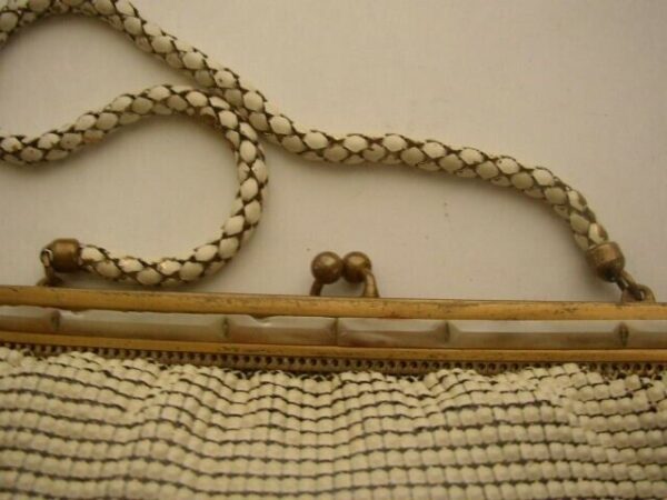 Vintage, Whiting Davis, White Mesh Purse or Handbag