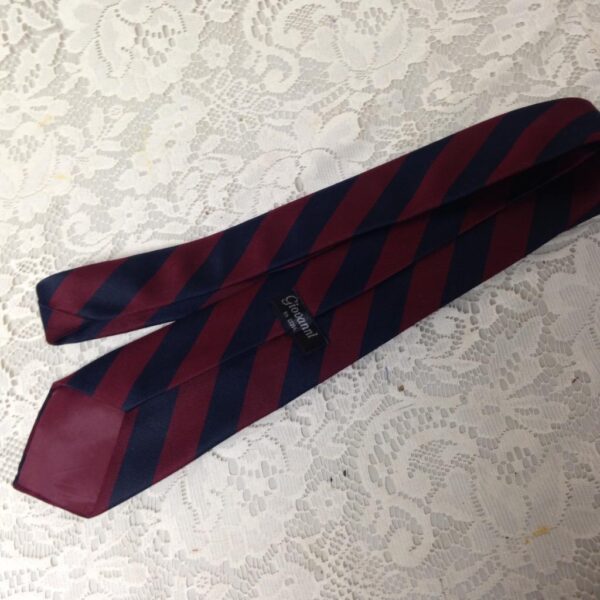 Beautiful, Giovanni Blue and Burgundy Stripes Neck Tie 58in x 3.5in