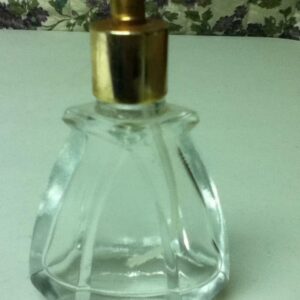 Vintage, Beautiful, Faceted Clear Glass Perfume Bottle, No Puffer