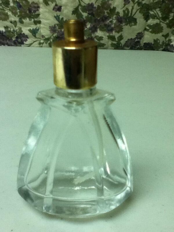 Vintage, Beautiful, Faceted Clear Glass Perfume Bottle, No Puffer