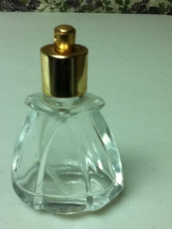 Vintage, Beautiful, Faceted Clear Glass Perfume Bottle, No Puffer