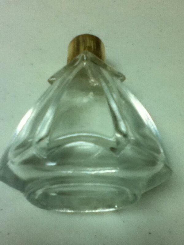 Vintage, Beautiful, Faceted Clear Glass Perfume Bottle, No Puffer