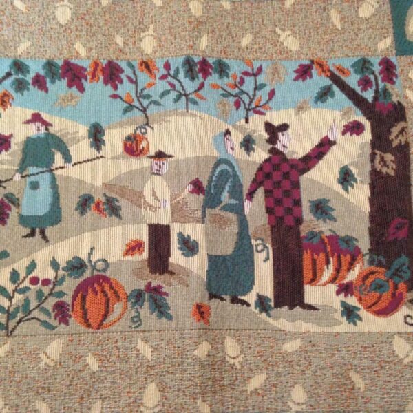 Vintage, Beautiful, Fall-Harvest Woven Tapestry Wall Decor 36in x 12.5in