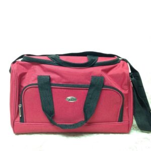 Pierre Cardin, Red and Black Travel Case or Overnight Bag 15.5in x 10.5in x 5in