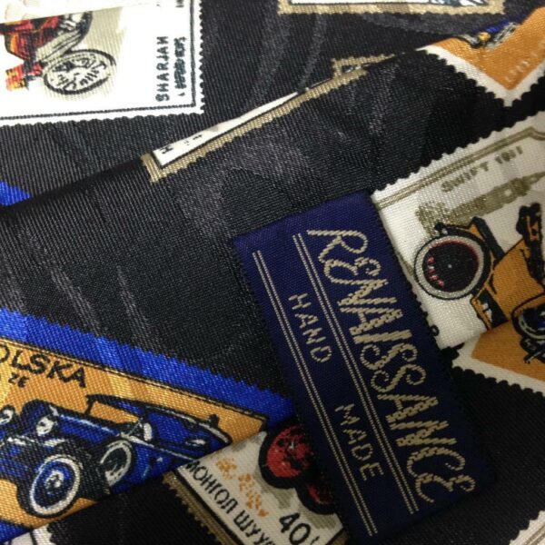 Renaissance, Postage Stamps Polyester Neck Tie 56in x 4in