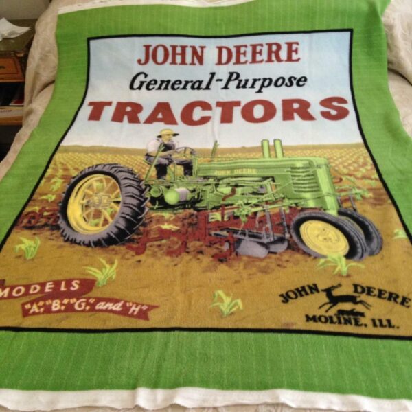 Advertising John Deere General Purpose Tractors, Throw, Blanket 48in x 32in