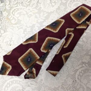 Talbott Studio - Burgundy Printed Silk Neck Tie 57in x 4in