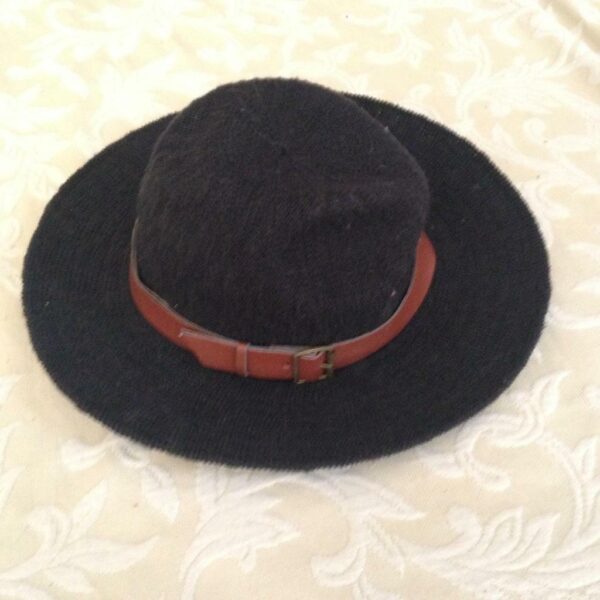 Stunning, Black, Wide Brim, Cowgirl, Fedora Hat with Brown Band and Bow