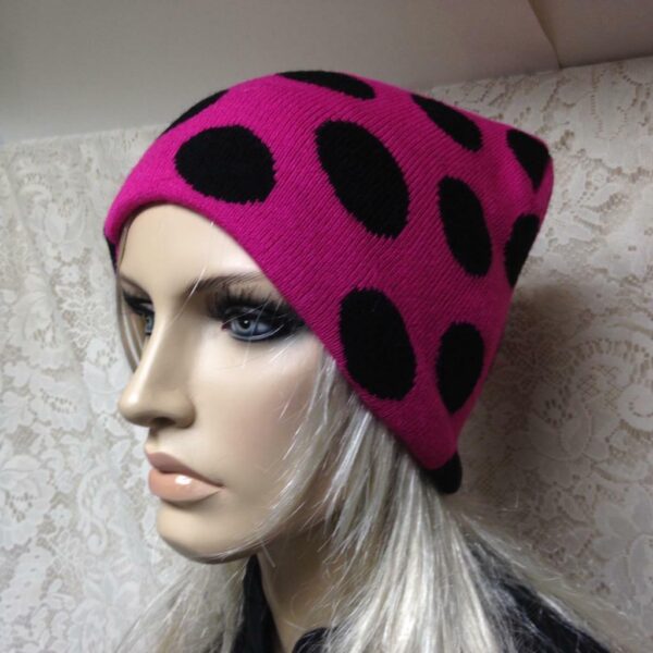 Stunning, Fits All, Fuchsia Knitted Hat