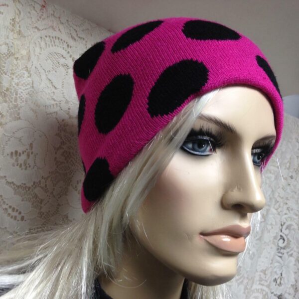 Stunning, Fits All, Fuchsia Knitted Hat