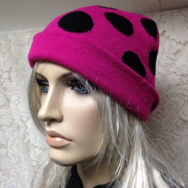 Stunning, Fits All, Fuchsia Knitted Hat