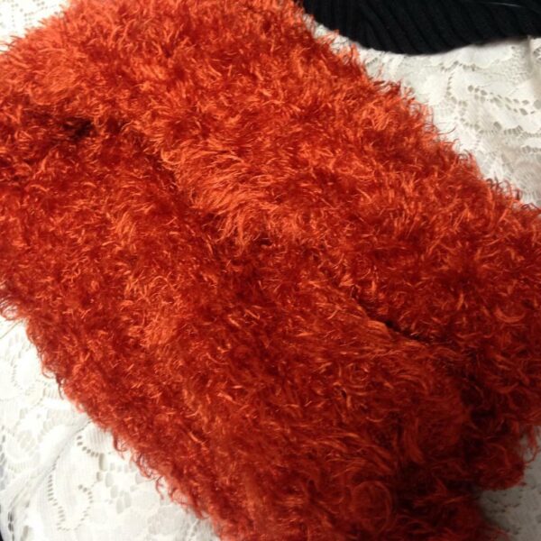 Stunning, Fits All Orange Knitted Hat and Scarf Set