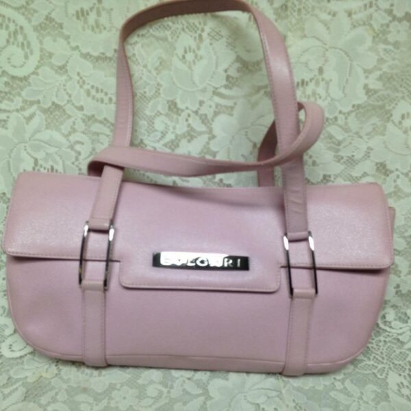 Authentic, Bvlgari Pink Grained Leather ShoulderBag 14in x 7in x 3 in