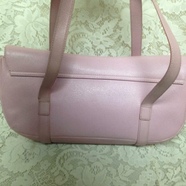 Authentic, Bvlgari Pink Grained Leather ShoulderBag 14in x 7in x 3 in