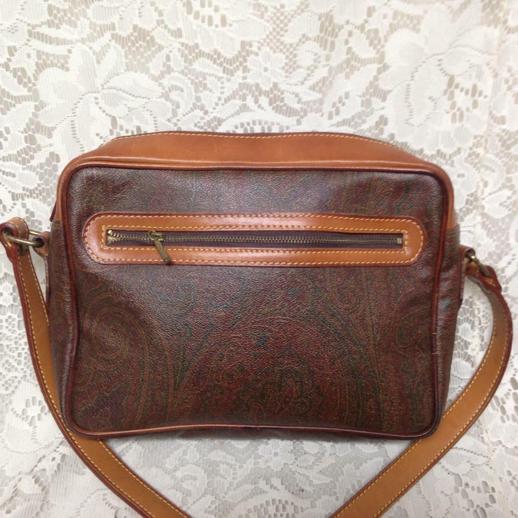 Etro, Italy Burgundy Paisley Trocadero Style-Crossbody 9.5in x 7in x 2.5in