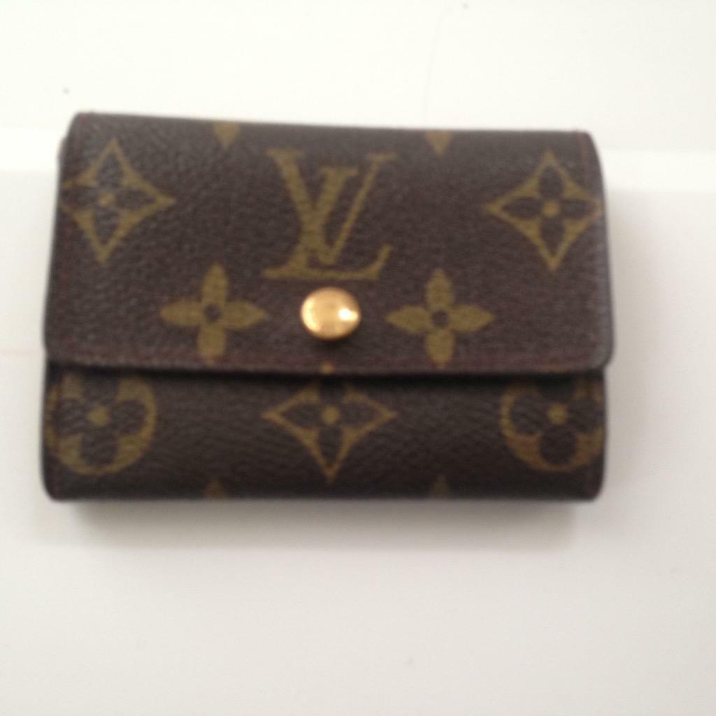 Authentic Louis Vuitton, Brown Mono Coin Purse-Key Case 4in x 3in