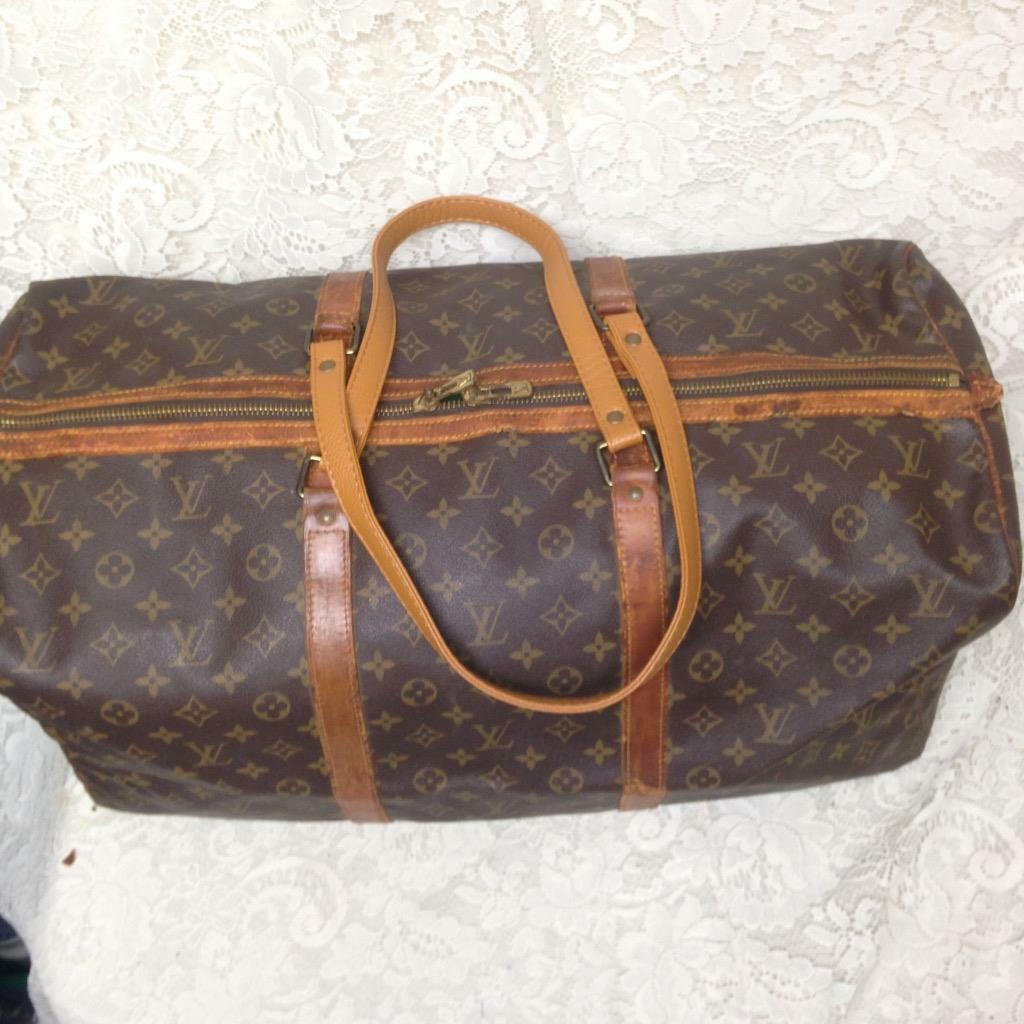 Louis Vuitton Brown Mono Carry All 60 Travel- Business Bag 22in x 20in x 11in