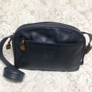 Authentic Loewe, Spain Black Genuine Leather Hand Bag-Crossbody 11in x 8in x 3in