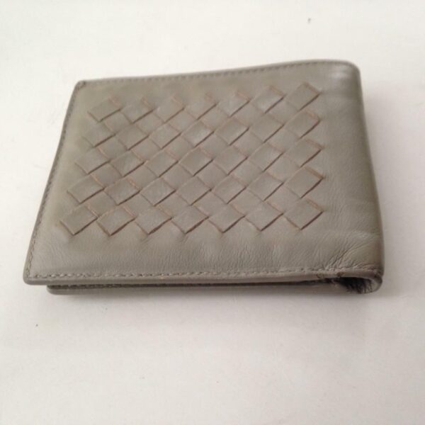 Authentic Bottega Veneta Beige Leather Bifold Men's Wallet 4.5in x 4in