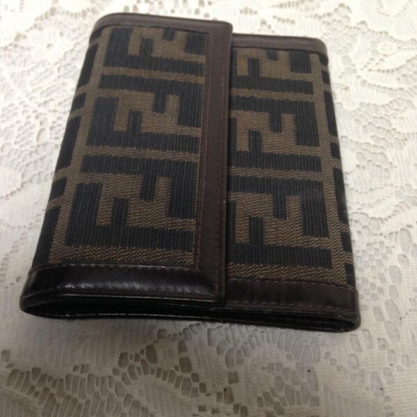 Authentic Fendi Zucca Pattern Trifold Compact Wallet ( 5inx4in)