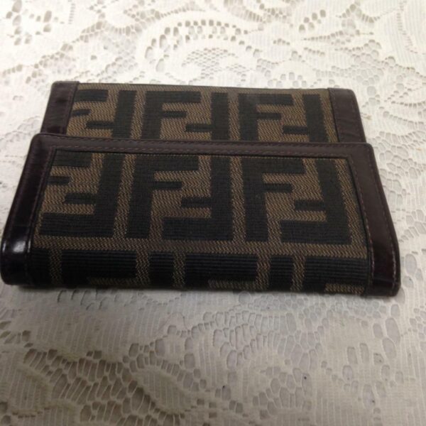 Authentic Fendi Zucca Pattern Trifold Compact Wallet ( 5inx4in)