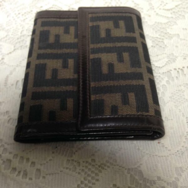 Authentic Fendi Zucca Pattern Trifold Compact Wallet ( 5inx4in)