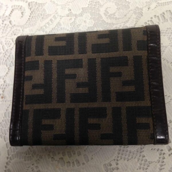 Authentic Fendi Zucca Pattern Trifold Compact Wallet ( 5inx4in)