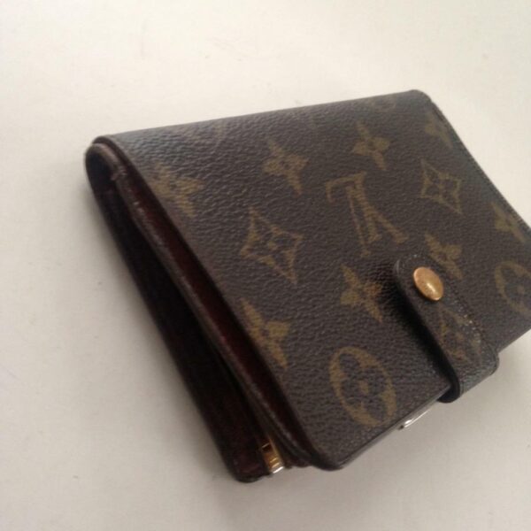 Louis Vuitton Brown Mono Compact Kisslock Bifold Wallet 5.5inx4in (SD0922)