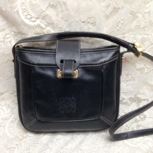 Authentic Loewe, Spain Black Genuine Leather Shoulder-Crossbody 9in x 8in x 2in