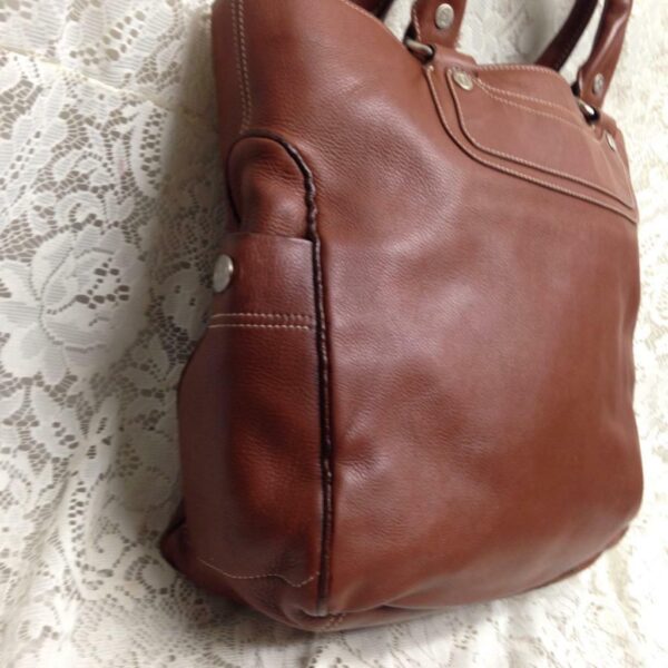 Celine Brown Leather Large Shoulder-Hand Bag-Tote 13in x 13in x 5in