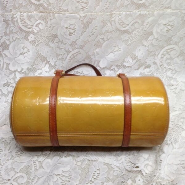 Louis Vuitton Yellow Vernis Papillon Hand Bag 12in L x 6in D