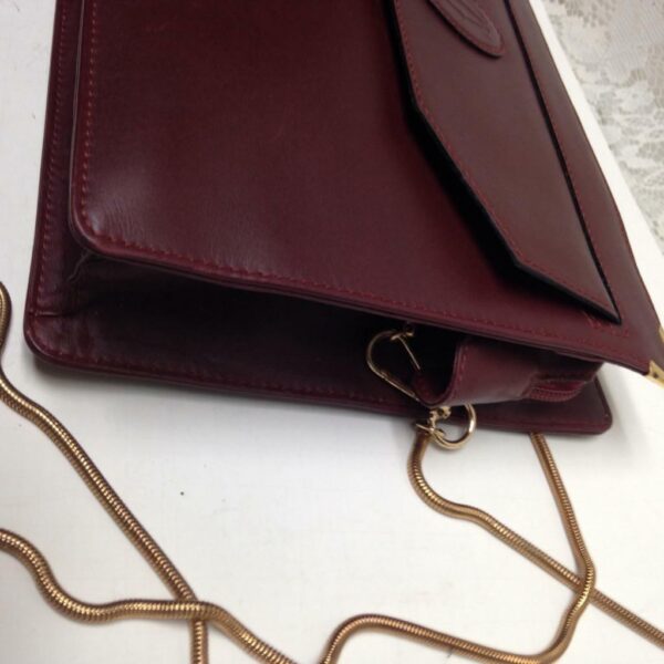 Cartier Burgundy Leather Clutch-Crossbody 10.5in x 8in x 3in