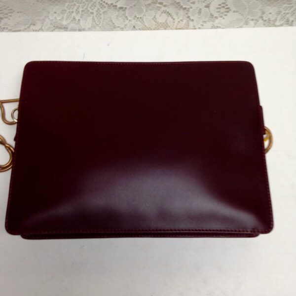 Cartier Burgundy Leather Clutch-Crossbody 10.5in x 8in x 3in