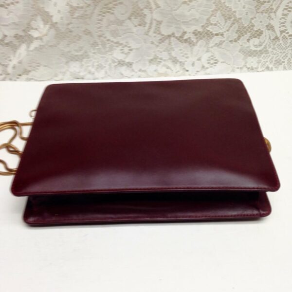 Cartier Burgundy Leather Clutch-Crossbody 10.5in x 8in x 3in