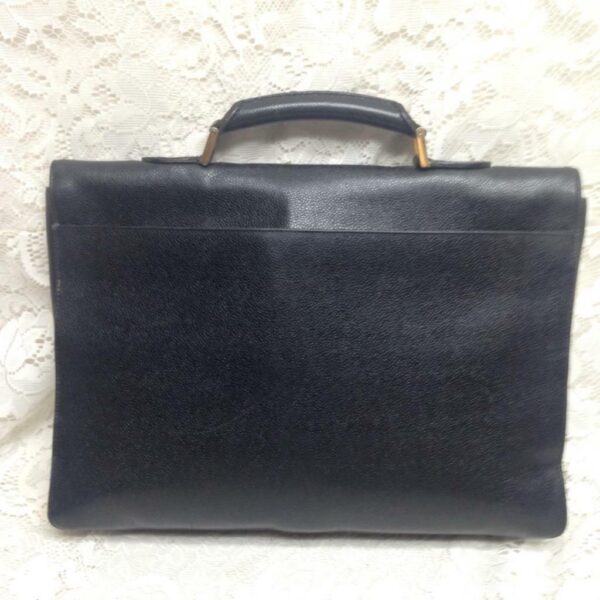 Vintage, Authentic Chanel Uni-sex Black Leather Briefcase 15in x 11in x 2in