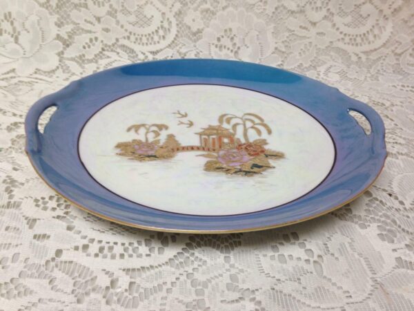 1920s Japan, Noritake-Moriyama, Variant, Gaudy Blue Willow 10in Serving Plate