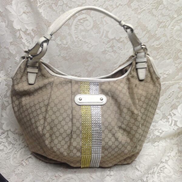 Celine, Beige Mono Canvas Handbag 16in x 12in x 4in