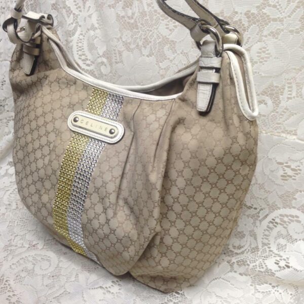 Celine, Beige Mono Canvas Handbag 16in x 12in x 4in