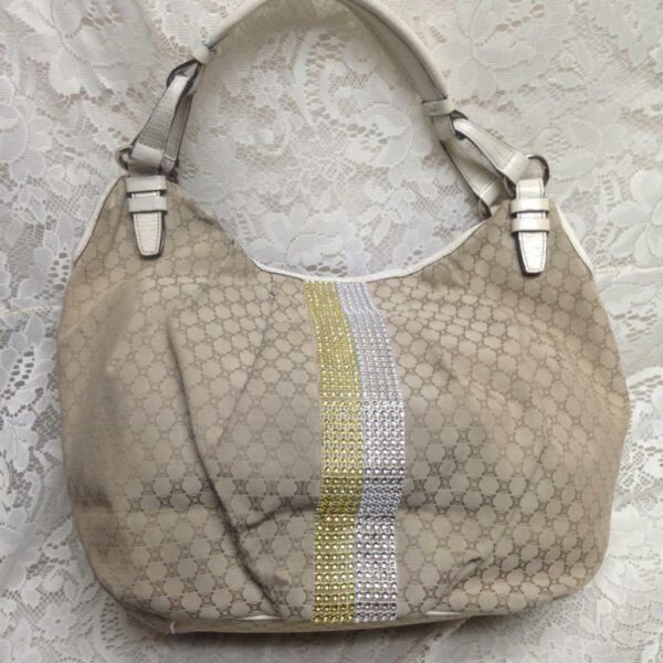 Celine, Beige Mono Canvas Handbag 16in x 12in x 4in