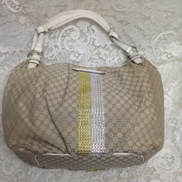 Celine, Beige Mono Canvas Handbag 16in x 12in x 4in