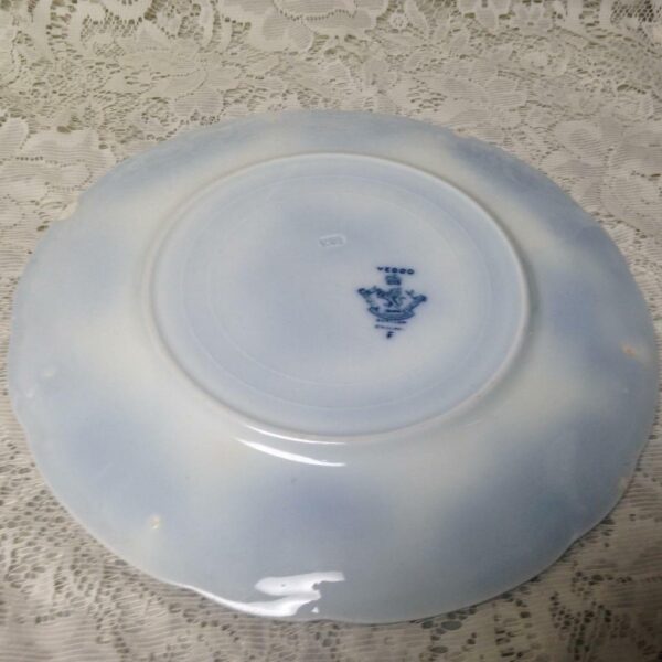 Antique, Rare, Yeddo, England, Variant Flow Blue Willow 10in Dinner Plate