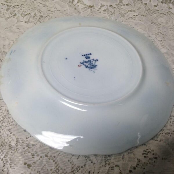 Antique, Rare, Yeddo, England, Variant Flow Blue Willow 10in Dinner Plate