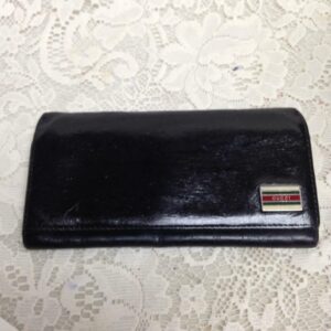 Authentic, Gucci Black Leather Long Bi-fold Wallet 7in x 4in