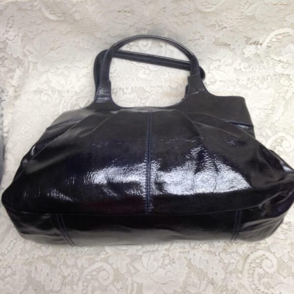 Authentic Coach Black Patent Leather Shoulder Bag 16in x 10in x 5in