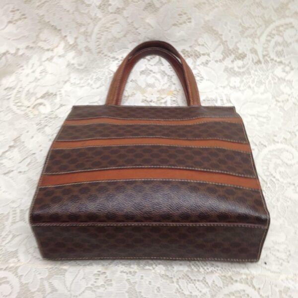 Celine, Paris, Italy Brown Macadam Small Tote-Handbag 10in x 9in x 2.5in