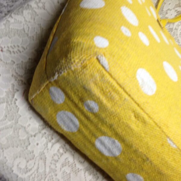 Sun n Sand Large Yellow Polka Dot Tote Shoulder Bag 22in x 14in x 5in