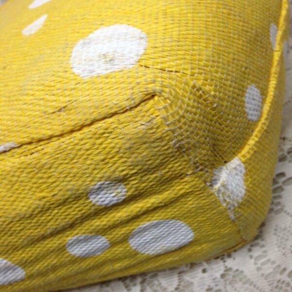 Sun n Sand Large Yellow Polka Dot Tote Shoulder Bag 22in x 14in x 5in