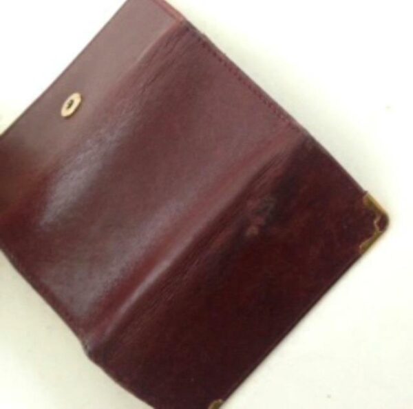 Authentic, Rare, Cartier Burgundy Leather 4 Hooks Key Case 3.75in x 1.75in