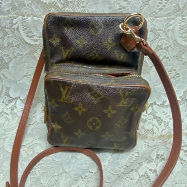 Authentic, Louis Vuitton Brown Mono Amazon PM Handbag-Crossbody 7in x 5in x 5in